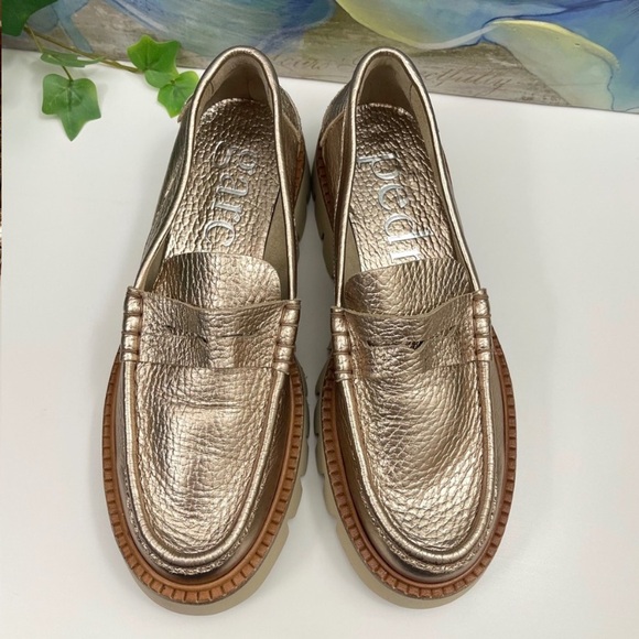 New Pedro Garcia Sebas Lug Penny Loafer in Gold 39.5 / US 9.5 - Picture 6 of 16